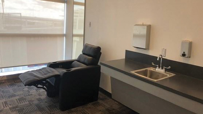 Completed transit facility interior